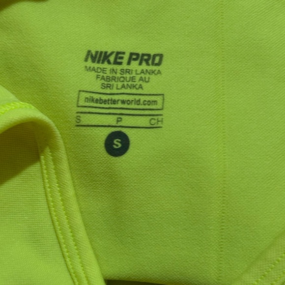 Nike Pro Dri-Fit Training Tank Top Neon Yellow Volt Size Small - Picture 3 of 4